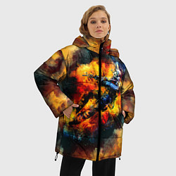 Куртка зимняя женская CS GO Fire, цвет: 3D-черный — фото 2