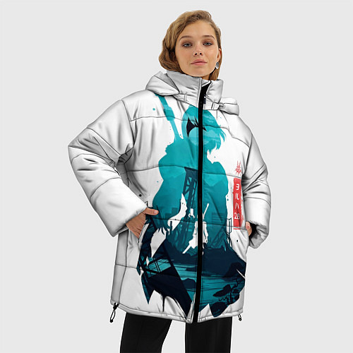 Женская зимняя куртка NIER AUTOMATA 2B / 3D-Черный – фото 3