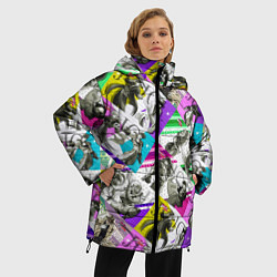 Куртка зимняя женская JoJo’s Bizarre Adventure, цвет: 3D-черный — фото 2