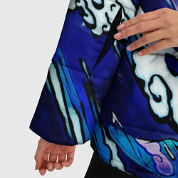 Куртка зимняя женская Танджиро камадо Клинок Демонов, цвет: 3D-черный — фото 2
