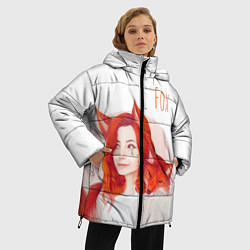 Куртка зимняя женская Девушка-лиса, цвет: 3D-черный — фото 2