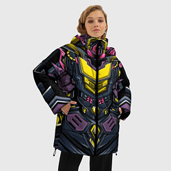 Куртка зимняя женская Механический робот, цвет: 3D-черный — фото 2