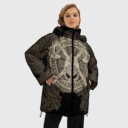 Куртка зимняя женская Воин, цвет: 3D-черный — фото 2