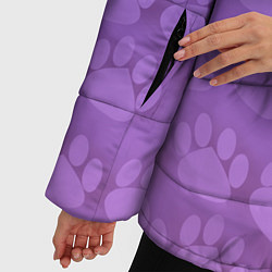 Куртка зимняя женская Кошачьи Следы, цвет: 3D-красный — фото 2