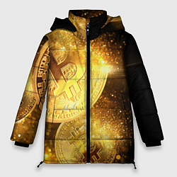 Куртка зимняя женская БИТКОИН ЗОЛОТО BITCOIN GOLD, цвет: 3D-светло-серый