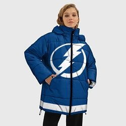 Куртка зимняя женская Тампа-Бэй Лайтнинг Форма1, цвет: 3D-красный — фото 2