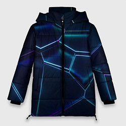 Куртка зимняя женская 3D ПЛИТЫ НЕОНОВЫЕ ПЛИТЫ, цвет: 3D-светло-серый