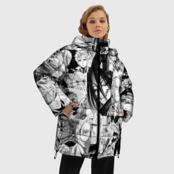 Куртка зимняя женская One-Punch Man Ванпачмен, цвет: 3D-красный — фото 2