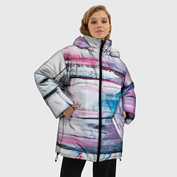Куртка зимняя женская Цветные мелки, цвет: 3D-красный — фото 2