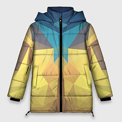 Куртка зимняя женская Абстрактная Геометрия, цвет: 3D-черный