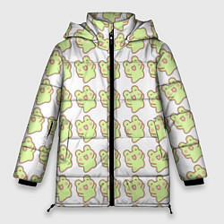 Куртка зимняя женская Счастливые лягушки, цвет: 3D-красный