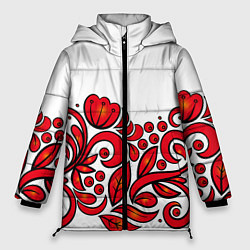 Куртка зимняя женская ХОХЛОМА, цвет: 3D-красный