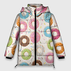 Куртка зимняя женская Пончики Donuts, цвет: 3D-светло-серый