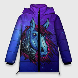 Куртка зимняя женская Retrowave Neon Horse, цвет: 3D-черный
