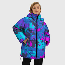 Куртка зимняя женская Неоновые краски, цвет: 3D-красный — фото 2