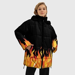 Куртка зимняя женская ОГОНЬ И НИЧЕГО ЛИШНЕГО, цвет: 3D-черный — фото 2