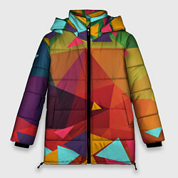Куртка зимняя женская Геометрическая Абстракция, цвет: 3D-черный