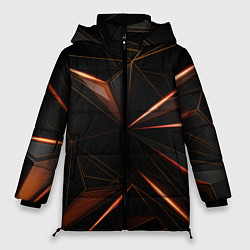 Куртка зимняя женская Геометрическая Абстракция, цвет: 3D-черный