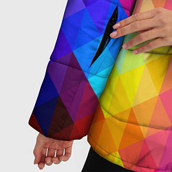 Куртка зимняя женская Пиксельная радуга, цвет: 3D-черный — фото 2