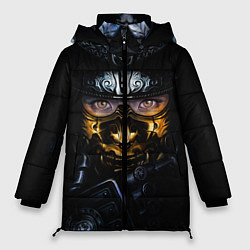 Куртка зимняя женская Девушка Самурай, цвет: 3D-черный