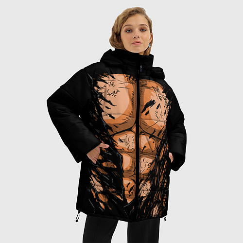 Женская зимняя куртка Идеальный Торс / 3D-Черный – фото 3