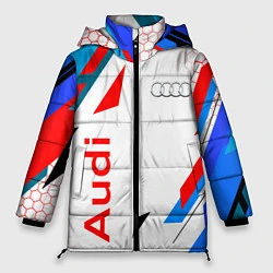 Куртка зимняя женская AUDI АУДИ SPORT, цвет: 3D-красный