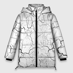 Куртка зимняя женская Трещины, цвет: 3D-светло-серый