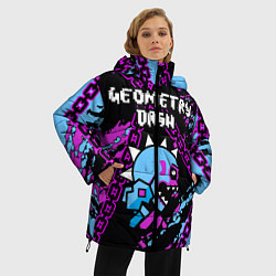 Куртка зимняя женская Geometry Dash, цвет: 3D-черный — фото 2