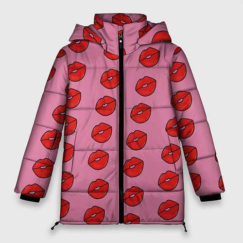 Женская зимняя куртка Губки / 3D-Красный – фото 1