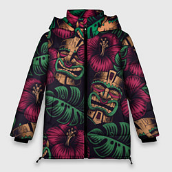 Куртка зимняя женская Тропический, цвет: 3D-черный