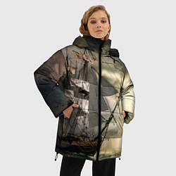 Куртка зимняя женская Парусник, цвет: 3D-черный — фото 2