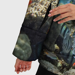 Куртка зимняя женская Коралловые рыбки, цвет: 3D-светло-серый — фото 2