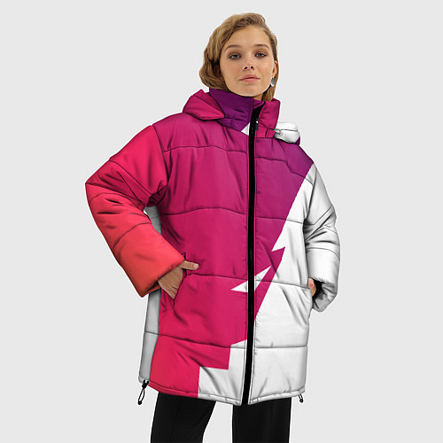 Женская зимняя куртка Обертка и Задний фон / 3D-Черный – фото 3