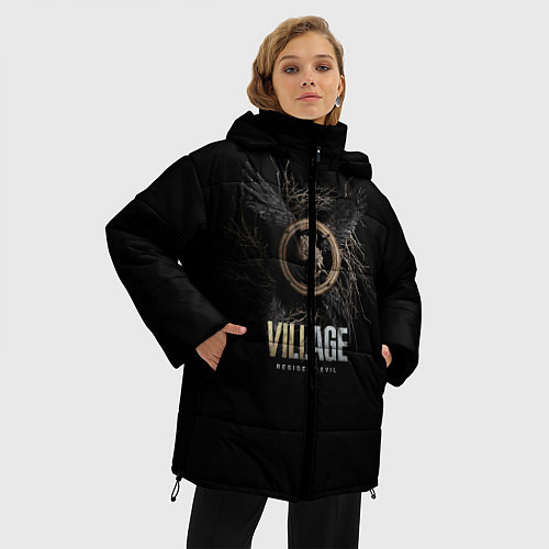 Женская зимняя куртка Resident Evil Village / 3D-Черный – фото 3