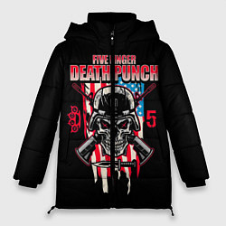 Куртка зимняя женская 5FDP Five Finger Death Punch, цвет: 3D-красный