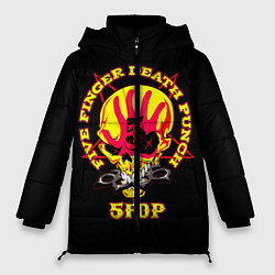 Куртка зимняя женская Five Finger Death Punch FFDP, цвет: 3D-красный