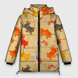 Куртка зимняя женская Рыбки, цвет: 3D-черный