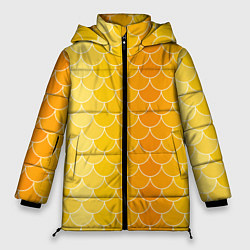 Куртка зимняя женская Желтая чешуя, цвет: 3D-черный