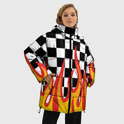 Куртка зимняя женская ОГОНЬ УЗОР PATTERN, цвет: 3D-красный — фото 2