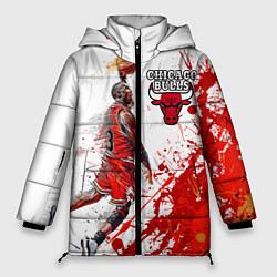 Куртка зимняя женская CHICAGO BULLS 9, цвет: 3D-красный