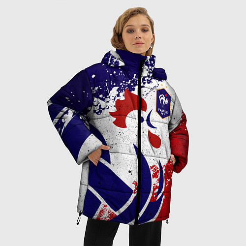Женская зимняя куртка Сборная Франции / 3D-Черный – фото 3