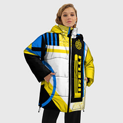 Куртка зимняя женская ФК «Интер Милан» 202021, цвет: 3D-красный — фото 2