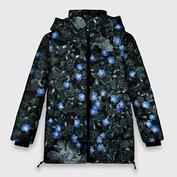 Куртка зимняя женская Маленькие ЦветЫ, цвет: 3D-черный