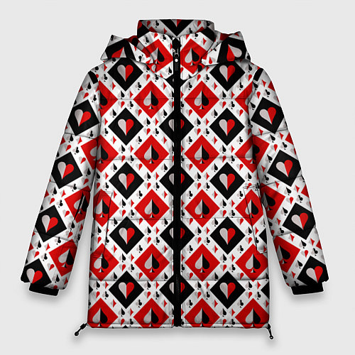 Женская зимняя куртка Карточный Катала / 3D-Красный – фото 1