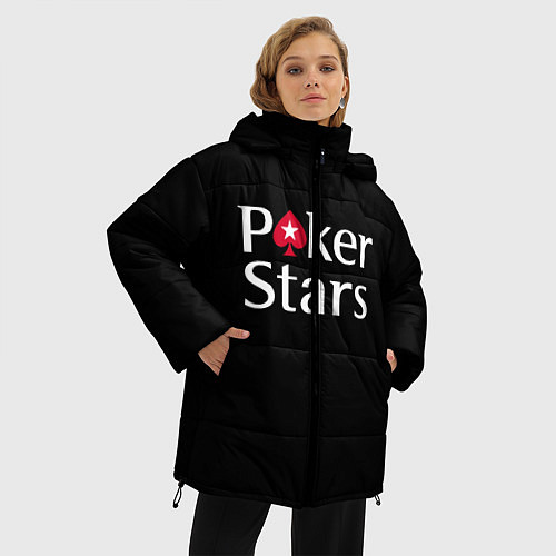 Женская зимняя куртка Poker Stars / 3D-Красный – фото 3