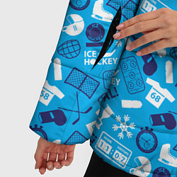 Куртка зимняя женская Хоккей, цвет: 3D-светло-серый — фото 2