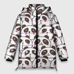 Куртка зимняя женская Панд много не бывает, цвет: 3D-черный