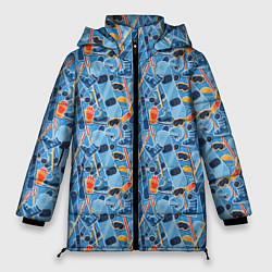 Куртка зимняя женская Зимние виды спорта, цвет: 3D-черный