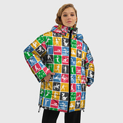 Куртка зимняя женская СПОРТ, цвет: 3D-черный — фото 2