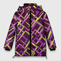 Куртка зимняя женская Абстракция-2, цвет: 3D-черный